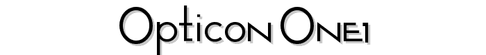Opticon  One1 font